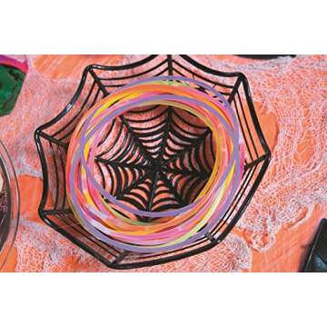Plastic Spider Web Spiderweb Halloween Candy Bowls - 3 Piece Set