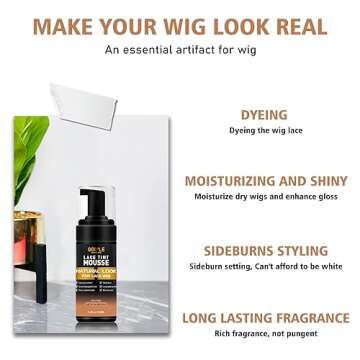 Lace Tint Lace Melting Hair Mousse for Women's Wigs and Hairpieces - Natural Finishing Tint Spray To...