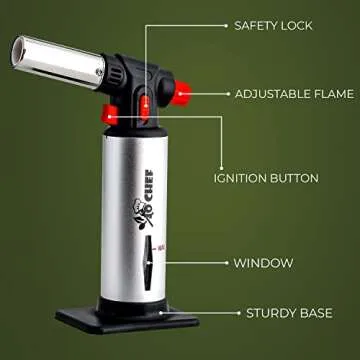 Jo Chef Butane Torch Lighter for Culinary Excellence