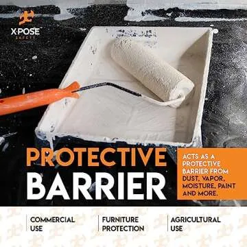 Heavy Duty Black Poly Sheeting - Waterproof Protective Cover