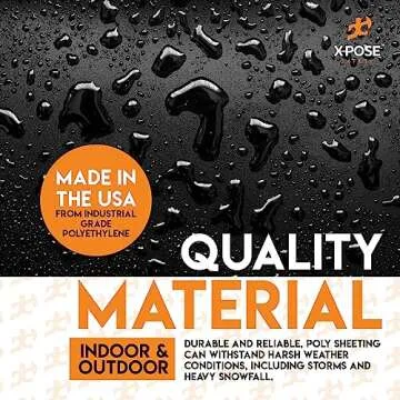 Heavy Duty Black Poly Sheeting - Waterproof Protective Cover