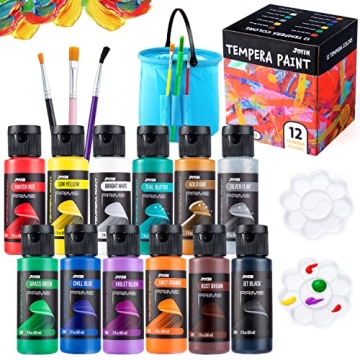 JOYIN Washable Kids Tempera Paint Set for Creative Fun
