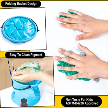 JOYIN Washable Kids Tempera Paint Set for Creative Fun