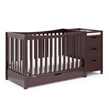 Graco Remi 4-In-1 Convertible Crib & Changer Espresso