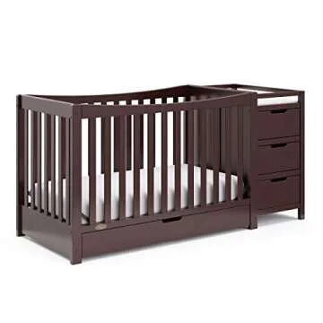 Graco Remi 4-In-1 Convertible Crib & Changer Espresso