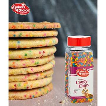 Rainbow Candy Coated Chocolate Chips - Dairy Free, Kosher - 10 oz. - Baker's Choice