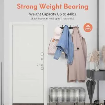 Optish 2 Pack Coat Rack Wall Mount, Coat Hooks Wall Mount, Wall Hooks for Hanging, Hat Rack for Wall, Coat Hanger Wall Mount, Towel Hooks for Bathrooms