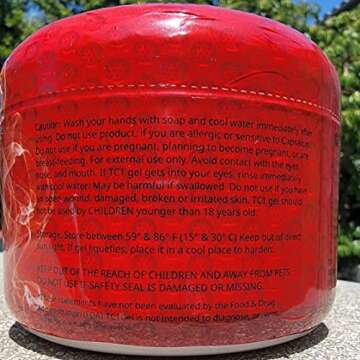 TC1 Sweat Ignition Workout Gel, Topical Thermogenic with Capsaicin, 6 oz Jar