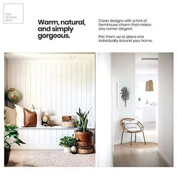 Two Queens Lane 4-Pack Boho Throw Pillow Cover and Case for Couch, Sofa or Bed, Geometric, Modern Decor Design, 100% Cotton, 18 x 18 Inch, Sonoma Set