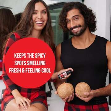 Happy Nuts The Refresher Men's Ball Deodorant Spray - Cooling, Toning, Deodorizing Body Spritz - Cle...