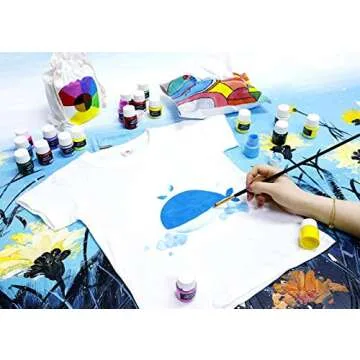 Mont Marte Signature Fabric Paint Set - 24 Colors for DIY Art