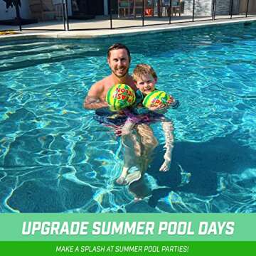 GoSports Splash Melon Pool Ball Party Toy - Includes Two 9 Inch Watermelons, Hose Fill Adapter, and 3 Needles