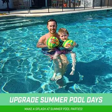 GoSports Splash Melon Pool Ball Party Toy - Includes Two 9 Inch Watermelons, Hose Fill Adapter, and 3 Needles
