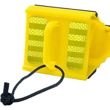 LEAD BRAND Wheel Chocks with Non Slip Base, Suitable for Most Tyre Sizes.Ideal Chocks for RV&Trailer, (L8 L x W4.7 x H4.1), Pack of 2 and Carry Bag.