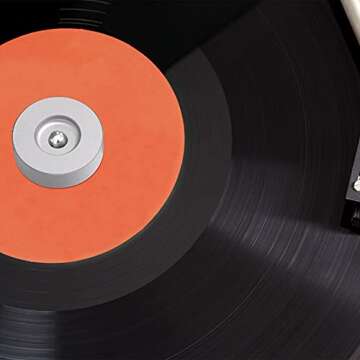 45 Record Adapter for Turntable RPM Record Player for 7 Inch Vinyl Players Turntables Solid Aluminum Dome(Silver)