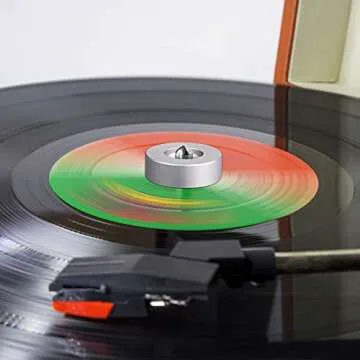 45 Record Adapter for Turntable RPM Record Player for 7 Inch Vinyl Players Turntables Solid Aluminum Dome(Silver)