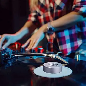 45 Record Adapter for Turntable RPM Record Player for 7 Inch Vinyl Players Turntables Solid Aluminum Dome(Silver)