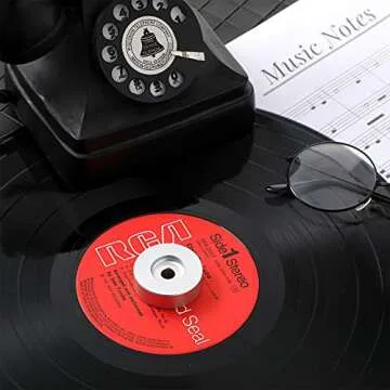 45 Record Adapter for Turntable RPM Record Player for 7 Inch Vinyl Players Turntables Solid Aluminum Dome(Silver)