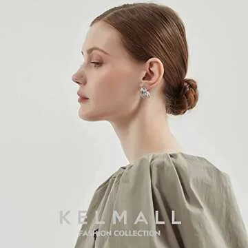 KELMALL Silver Hoop Statement Earrings for Women Multiple Looped Shaped Earring Lightweight 925 Sterling Silver Post