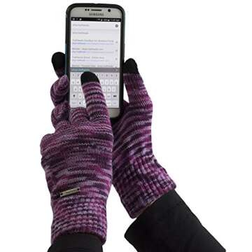 TrailHeads Women’s Space Dye Touch Screen Knit Gloves - Perfect Winter Accessory