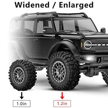 GLOBACT 1.2in Beadlock Wheel Tires for TRX4M SCX24