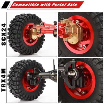 GLOBACT 1.2in Beadlock Wheel Tires for TRX4M SCX24