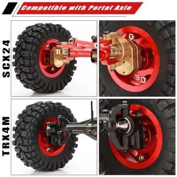 GLOBACT 1.2in Beadlock Wheel Tires for TRX4M SCX24