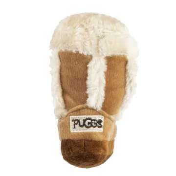 Haute Diggity Dog Pugg Boot, Plush Designer Dog Toys with Interactive Squeaker, Stimulating Pet Enrichment, Machine-Washable & Safe Materials for All Breeds, One Size