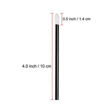 EVERMARKET 500 Disposable Lip Brushes - Black Makeup Applicators