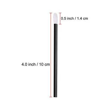 EVERMARKET 500 Disposable Lip Brushes - Black Makeup Applicators