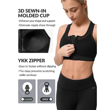 Yvette High Impact Sports Bra for Plus Size Women