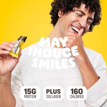 BUILT Puffs Protein Bars, S'mores Chunk Puff, High Protein Bars, 15g High Protein Snacks, On-The-Go Bars, only 160 Calories, 9g Sugar, Collagen, Not Gluten Free, 12 Count