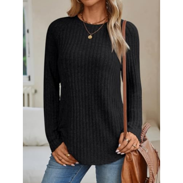 Stylish Fall Tunic Top for Women | AUTOMET Long Sleeve Shirts