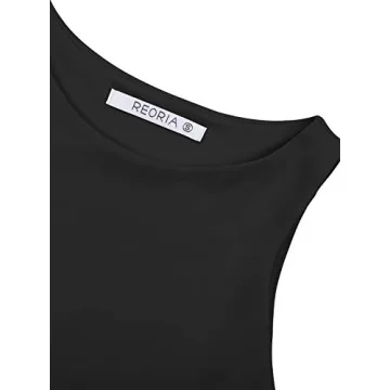 REORIA Butsmooth Women's Halter Neck Double Lined Tank Top