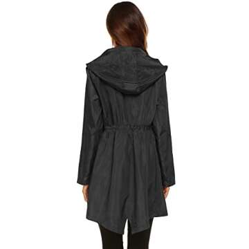 LOMON Lightweight Waterproof Rain Jacket for Women