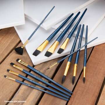 Royal & Langnickel 12-Piece Taklon Brush Set for Artists