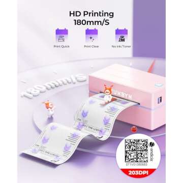 MUNBYN Bluetooth Thermal Label Printer, 130B Wireless 4x6 Shipping Label Printer for Shipping Packag...