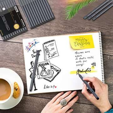 Taotree Journal Planner Pens: Fine Point Black Pen Set