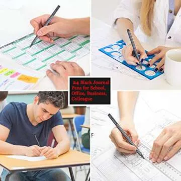 Taotree Journal Planner Pens: Fine Point Black Pen Set