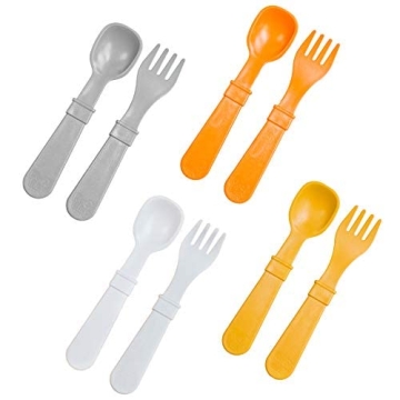 Durable Re-Play Toddler Spoon and Fork Set for Kids