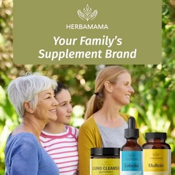 Herbamama Lobelia Tincture for Lung Health - Vegan & Natural