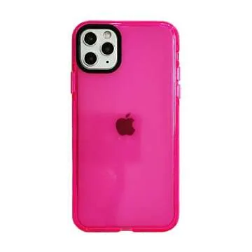 Compatible with iPhone 11 Pro Max Soft Clear Case, with Shockproof Protection, Rugged Slim fit Shock-Absorbing Soft Rubber TPU Skin Cover Case for Apple iPhone 11 Pro Max 6.5 Inch (Pink)