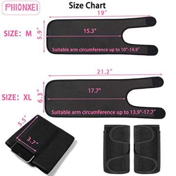 PHIONXEI Arm Trimmers For Women Flabby Arms Plus Size,1 Pair Sweat Bands Arm Shapers Sleeves With Pocket