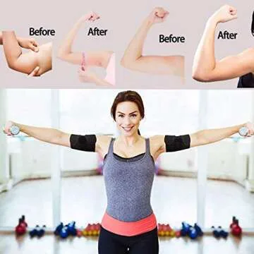 PHIONXEI Arm Trimmers For Women Flabby Arms Plus Size,1 Pair Sweat Bands Arm Shapers Sleeves With Pocket