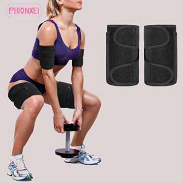 PHIONXEI Arm Trimmers For Women Flabby Arms Plus Size,1 Pair Sweat Bands Arm Shapers Sleeves With Pocket