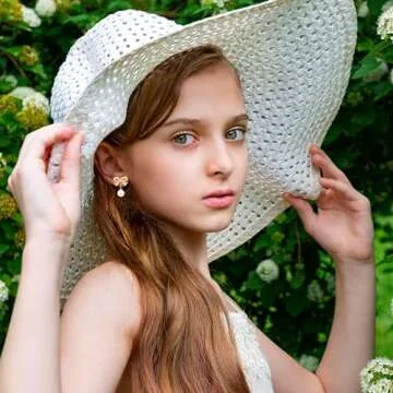 Gold Bow Earrings for Women Gold Silver Bow Drop Dangle Earrings Pearl Bow Earrings Ribbon Stud Earrings Party Christmas Holiday Jewelry Gifts