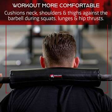 Dark Iron Fitness Barbell Pad - Extra Thick Support for Lifting