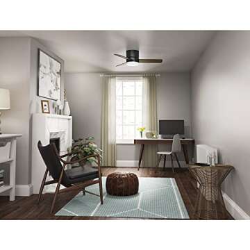 Hunter Minimus Ceiling Fan - Matte Black LED & Remote Controlled