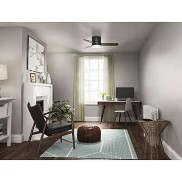 Hunter Minimus Ceiling Fan - Matte Black LED & Remote Controlled