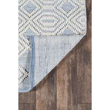 Momeni Hermosa Geometric Hand Woven Light Blue Area Rug 7'9"" X 9'9""" (HRM-1)